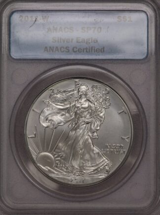 2011-W Burnished American Silver Eagle ANACS SP70