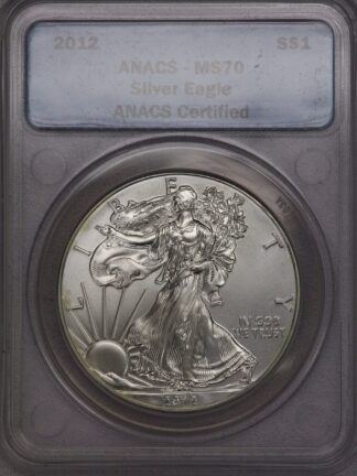2012 American Silver Eagle ANACS MS70