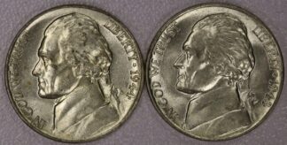 1943-P & 1944-P Uncirculated Jefferson Silver War Nickels