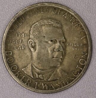 Auction- 1946 Booker T Washington Half Dollar, Circulated