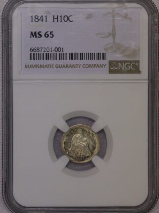 1841 Liberty Seated Half Dime NGC MS65