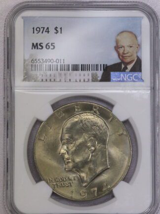 Auction- 1974 Eisenhower Dollar NGC MS65
