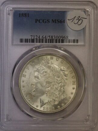 1881 Morgan Dollar PCGS MS64