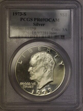 1973-S Eisenhower Dollar Silver Proof PCGS PR69 DCAM