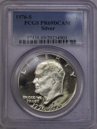 1976-S Eisenhower Dollar Type 1 Silver Proof PCGS PR69 DCAM