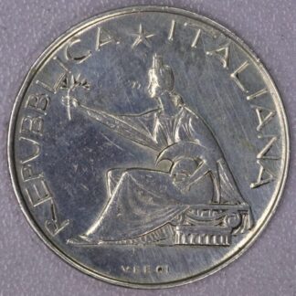 AUCTION-   1961 Italy 500 Lira .835 Silver 100th Anniversary of Italian Unification