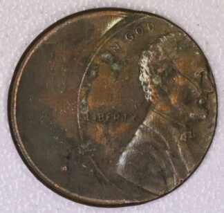 AUCTION-   (1982-2009) Undated Lincoln Cent Off Center Strike
