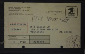 AUCTION- 1978 Box of Five Unopened Proof Sets (30 Total Proof Coins)