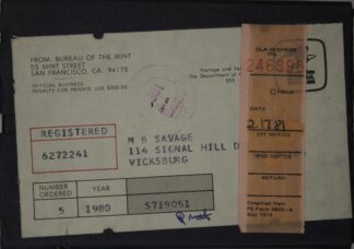 AUCTION- 1980 Unopened Box of Five Proof Sets (Total of 25 Proof Coins)