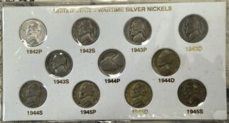 1942-1945 Jefferson War Time Silver Nickel Circulated 11 Coin Set