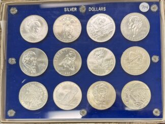 1921 to 2009 Silver Dollars Morgan - Commemorative 90% 12 Coins Total