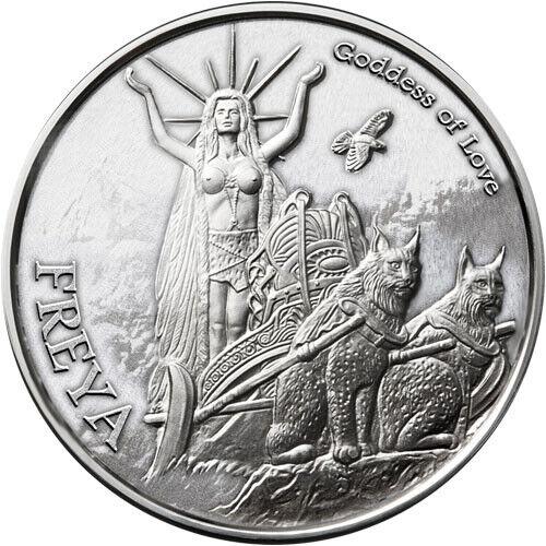 Valkyrie/Freyja 1 oz .999 Fine Silver Round - Image 2