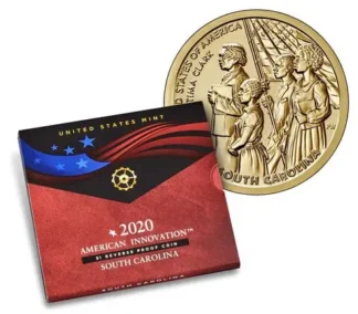 2020 S American Innovation $1 Coin Reverse Proof Set - South Carolina