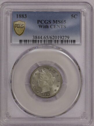 1883 With Cents Liberty Head "V" Nickel PCGS MS66