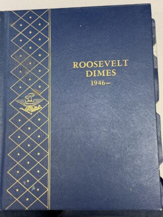 Auction- Roosevelt Circulated Set in Old Book 1946-1964 48 silver dimes Plus 72 D-80 D AU/Unc Clad in separate page