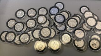 (1) Random Cleaned and Polished Franklin Half Dollar in Capsule