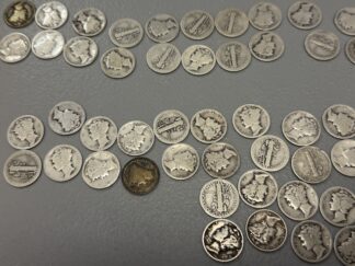 (1) Cull Mercury Dime Roll Damaged/Worn 50 coins