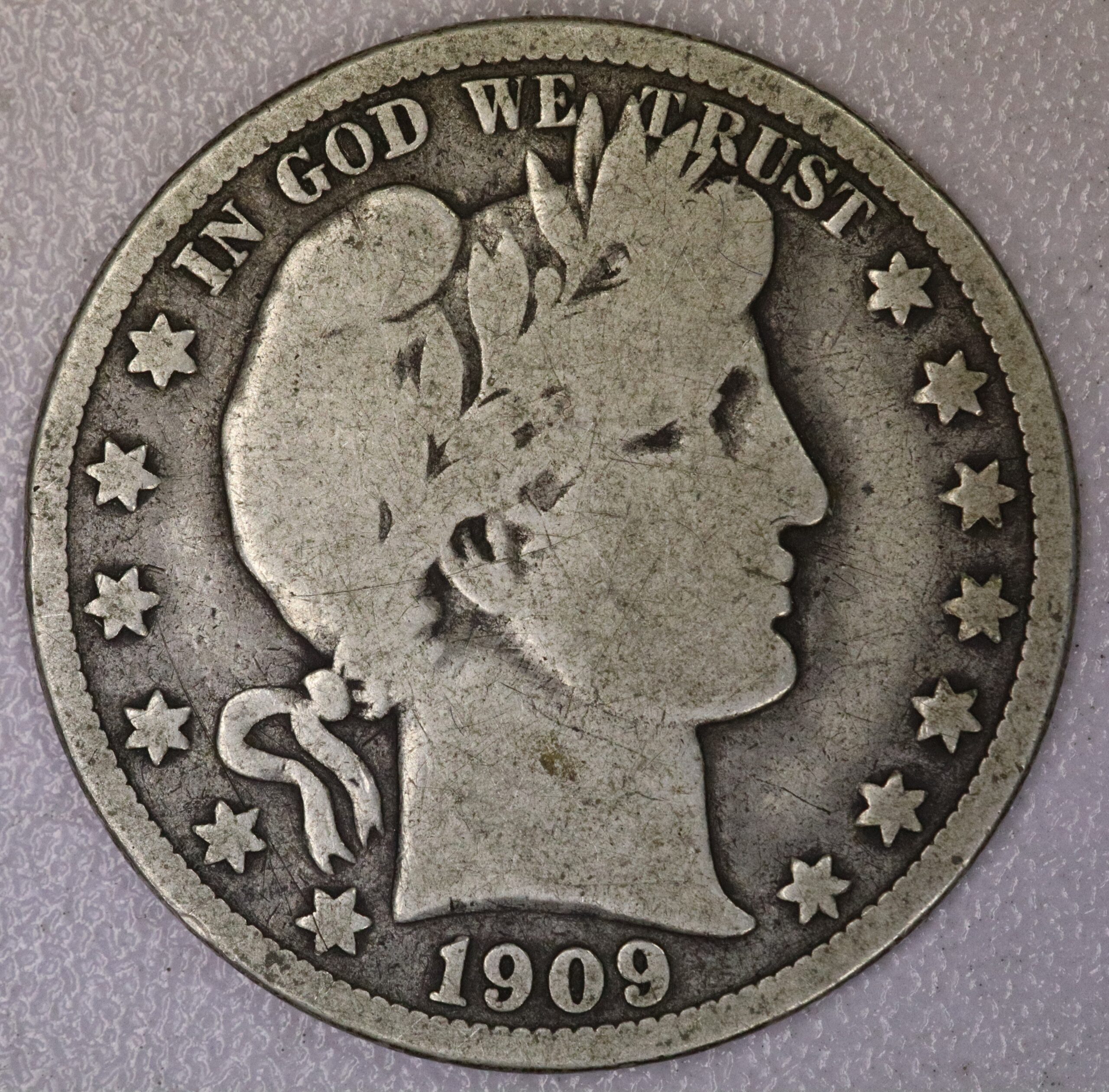 Auction- 1909-O Barber Half Dollar