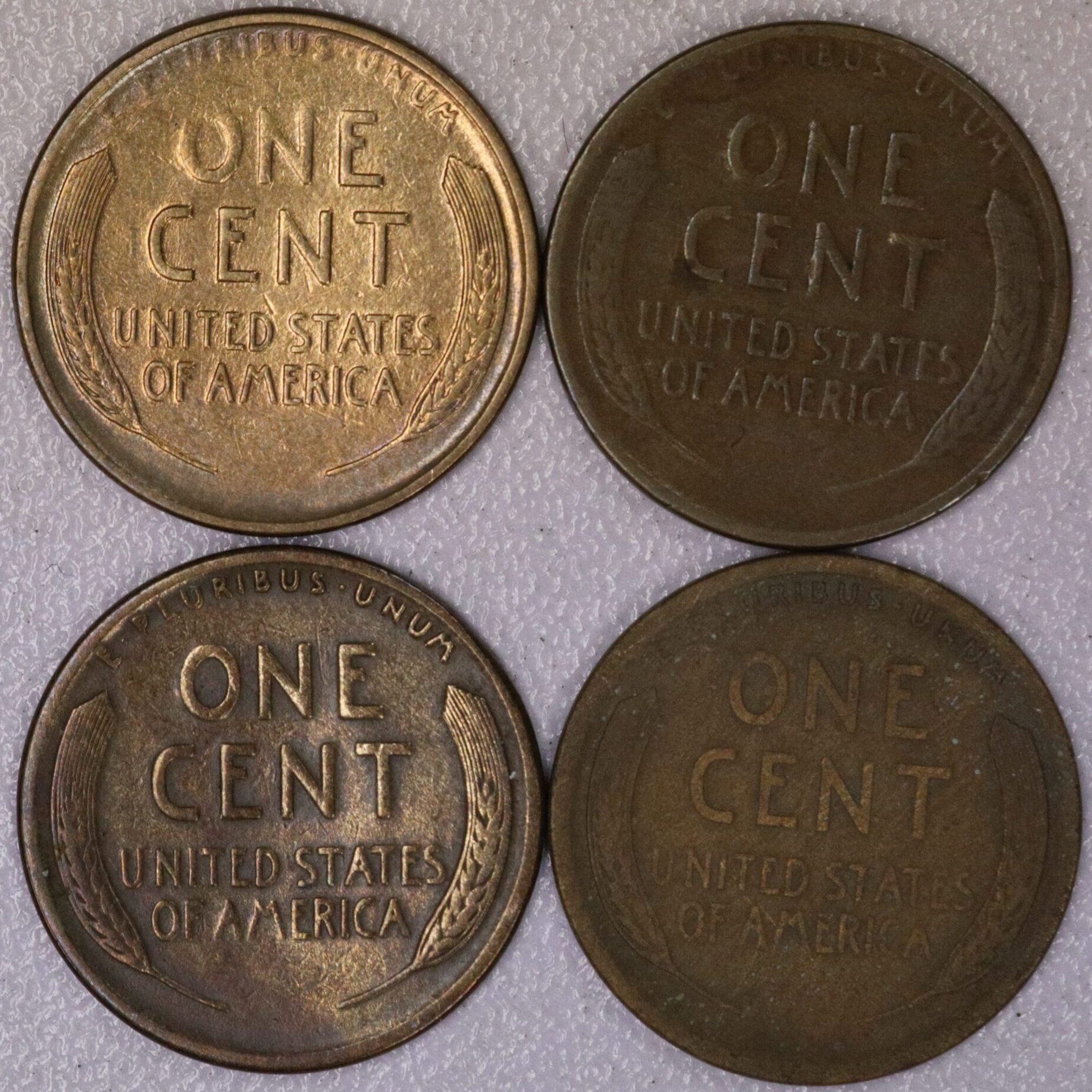 AUCTION- 1910-S, 1913-S, 1922-D & 1924-D Lincoln Cents Cleaned and Worn - Image 2
