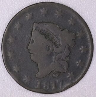 Auction- 1817 Large Cent, Rim Damage