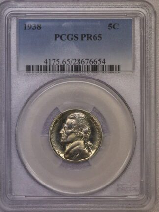 1938 Jefferson Nickel PR PCGS PR65