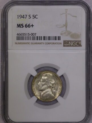 1947 S Jefferson Nickel MS66+ NGC