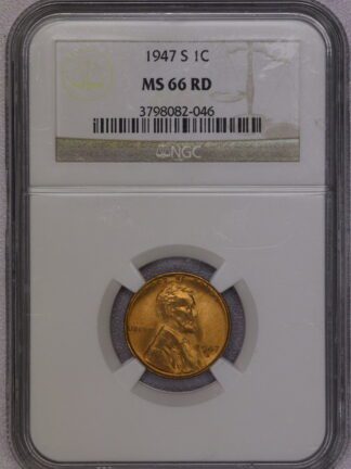 1947 S Lincoln Wheat Cent NGC MS66 RD