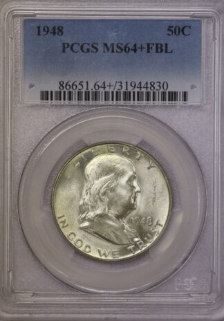 1948 Franklin Half Dollar PCGS MS64+ FBL