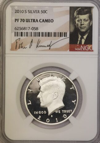 2010-S Silver Proof Kennedy Half Dollar NGC PF70 Ultra Cameo