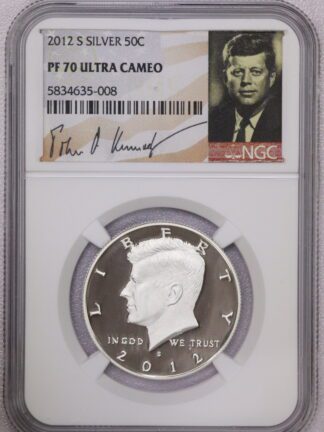 2012-S Proof Silver Kennedy Half Dollar NGC PF70 Ultra Cameo