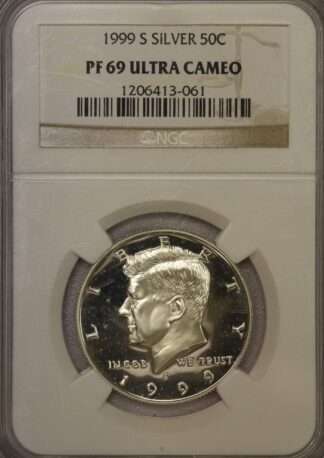 1999-S Silver Proof Kennedy Half Dollar NGC PF69 Ultra Cameo