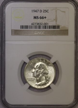 1947-D Washington Quarter NGC MS66+
