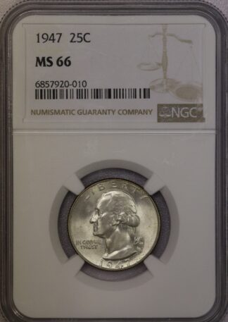 1947 Washington Quarter NGC MS66