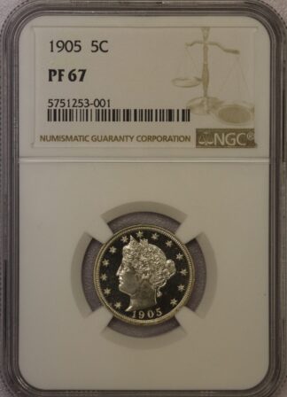 1905 Liberty Head "V" Nickel NGC PF67
