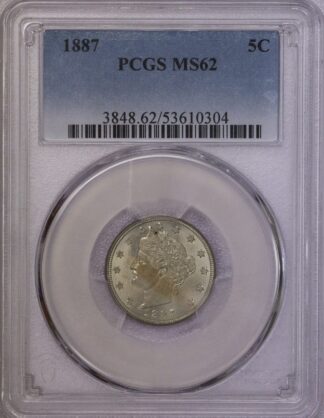 1887 Liberty Head "V" Nickel PCGS MS62