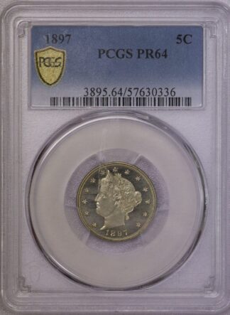 1897 Liberty Head "V" Nickel PCGS PR64