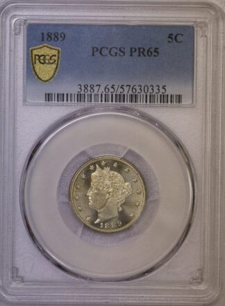 1889 Liberty Head "V" Nickel PCGS PR65
