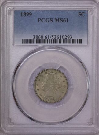 1899 Liberty Head "V" Nickel PCGS MS61