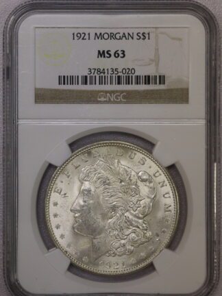 1921 Morgan Dollar NGC MS63