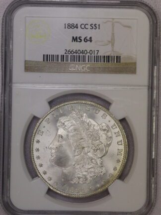 1884-CC Morgan Dollar NGC MS64