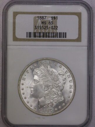 1887 Morgan Dollar NGC MS65