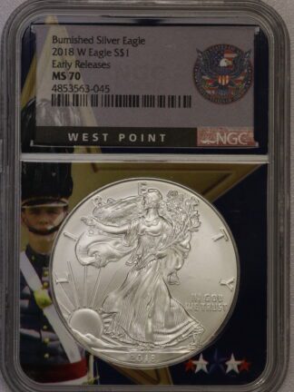 2018-W Burnished Silver Eagle NGC MS70 Early Releases