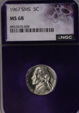 1967 SMS Jefferson Nickel NGC MS68