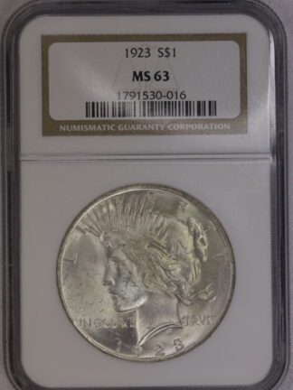 Auction - 1923 Peace Dollar MS63 NGC