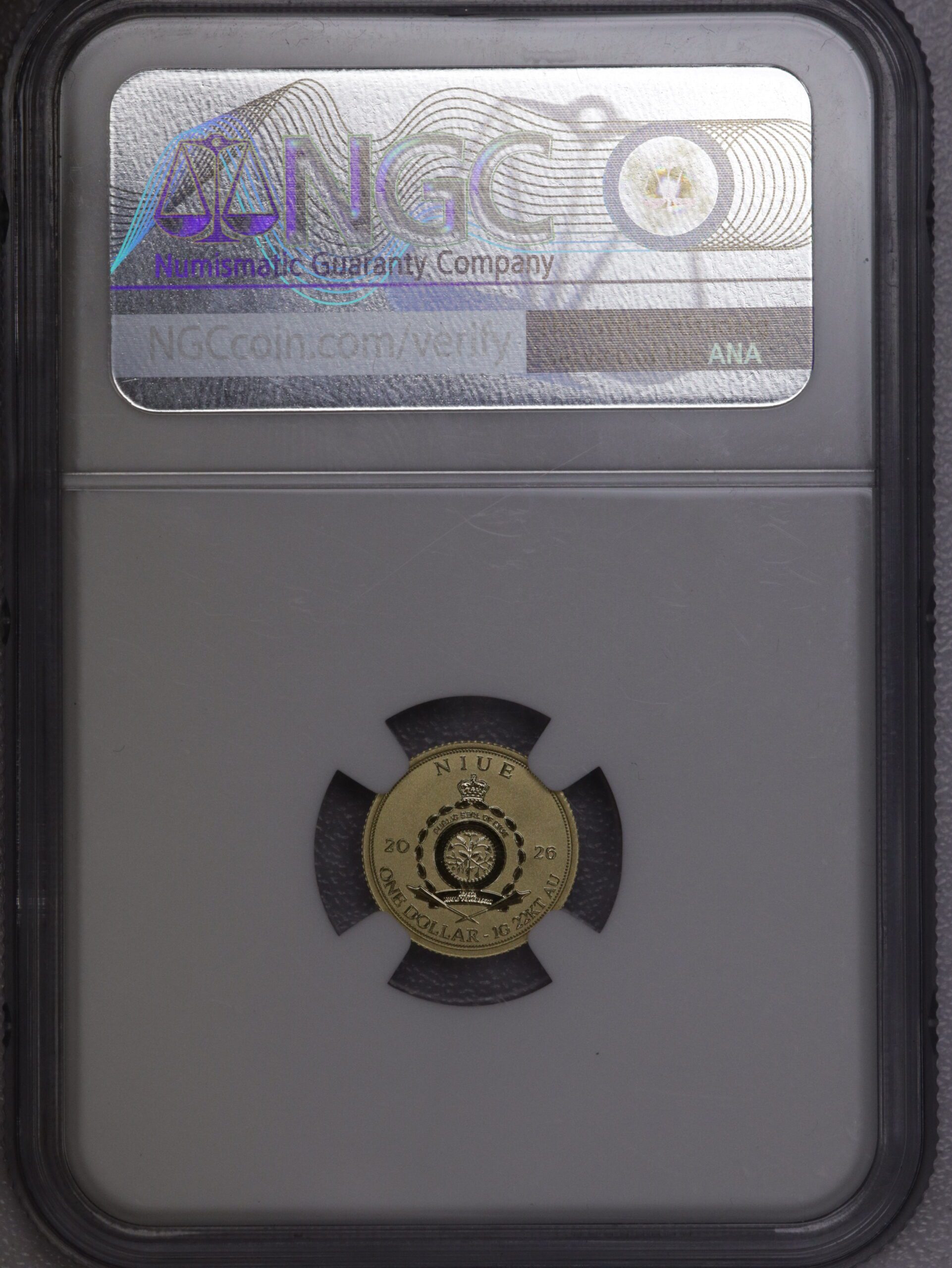 Auction - 2026 Spinosaurus $1 Gram 22kt Gold PF70 NGC - Image 2