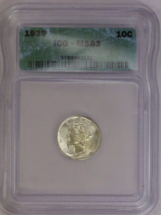 Auction - 1939 Mercury Dime ICG MS63