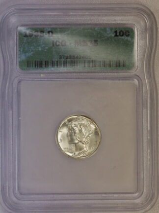 1938 D Mercury Dime ICG MS65
