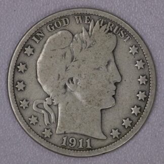 Auction- 1911-D Barber Half Dollar