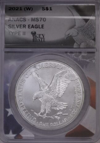 2021 (W) Type 2 Silver Eagle ANACS MS70