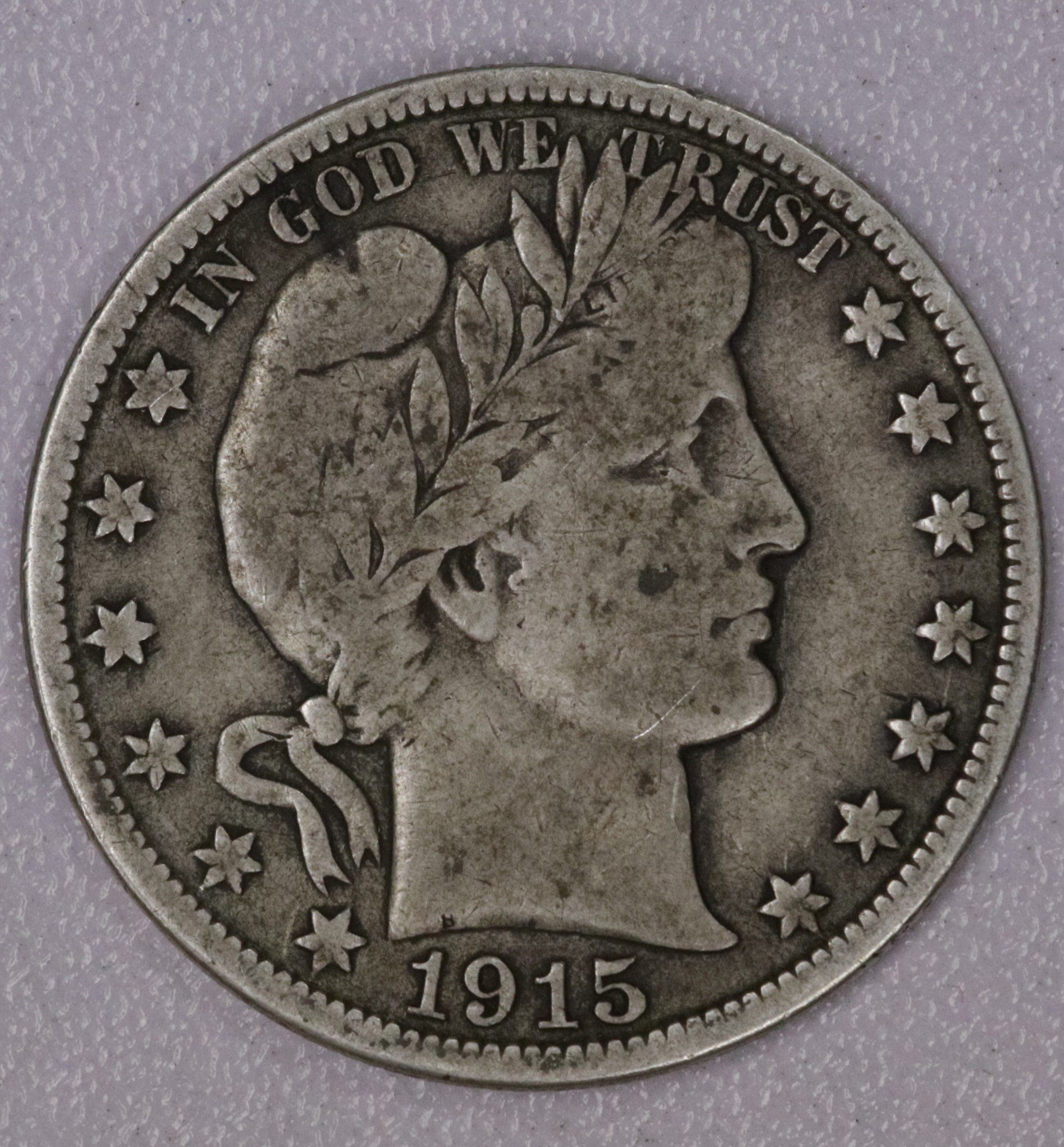 Auction- 1915-D Barber Half Dollar